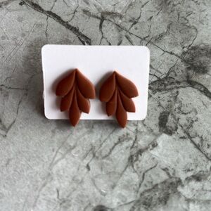 Brown Leaf Earrings